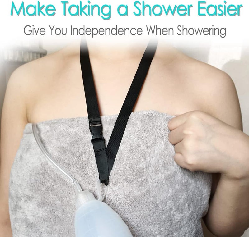 HapiPoppy 2 Pack Shower Lanyard for Mastectomy Drain Holder JP Drainage/Breast Cancer/Bilateral/Unilateral/Abdominal Debridement/Tummy Tuck Patients, After-Surgery Recovery Management - Image 4